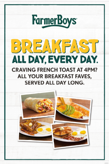 Standing Sign Insert - Breakfast