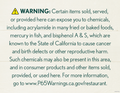 Prop 65 Decal - CA Only