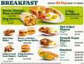 Breakfast Interior Menu Panel - Woodcrest