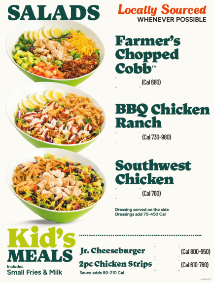 Salads Drive-Thru Panel