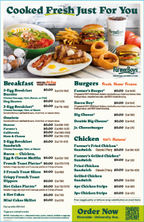 To-Go Menu Flyer - With Prices