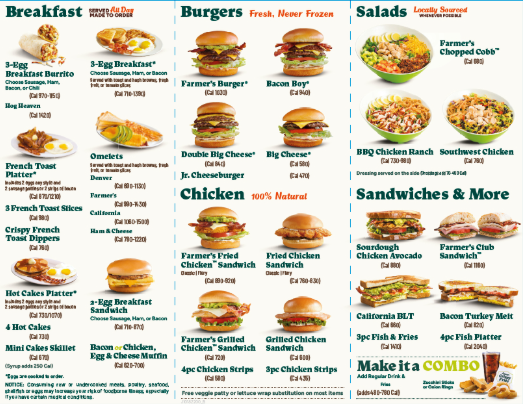 To-Go Menu Tri-fold - No Prices