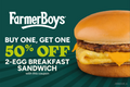 Post Cards - BOGO 50% Off 2-Egg Sandwich