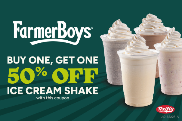 Post Cards - BOGO 50% Off Ice Cream Shake