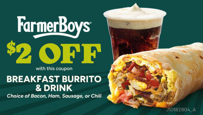 Coupon Cards - $ Off Breakfast Burrito & Drink