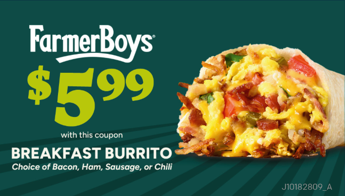 Coupon Cards - Breakfast Burrito